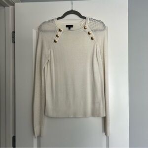 The Limited Cream Knit with Gold Buttons